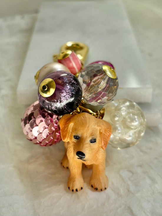 One-Of-A-Kind! Golden Retriever Puppy Bag Charm