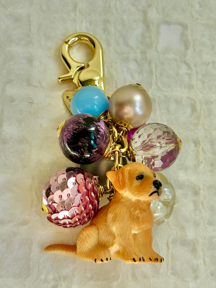 One-Of-A-Kind! Golden Retriever Puppy Bag Charm
