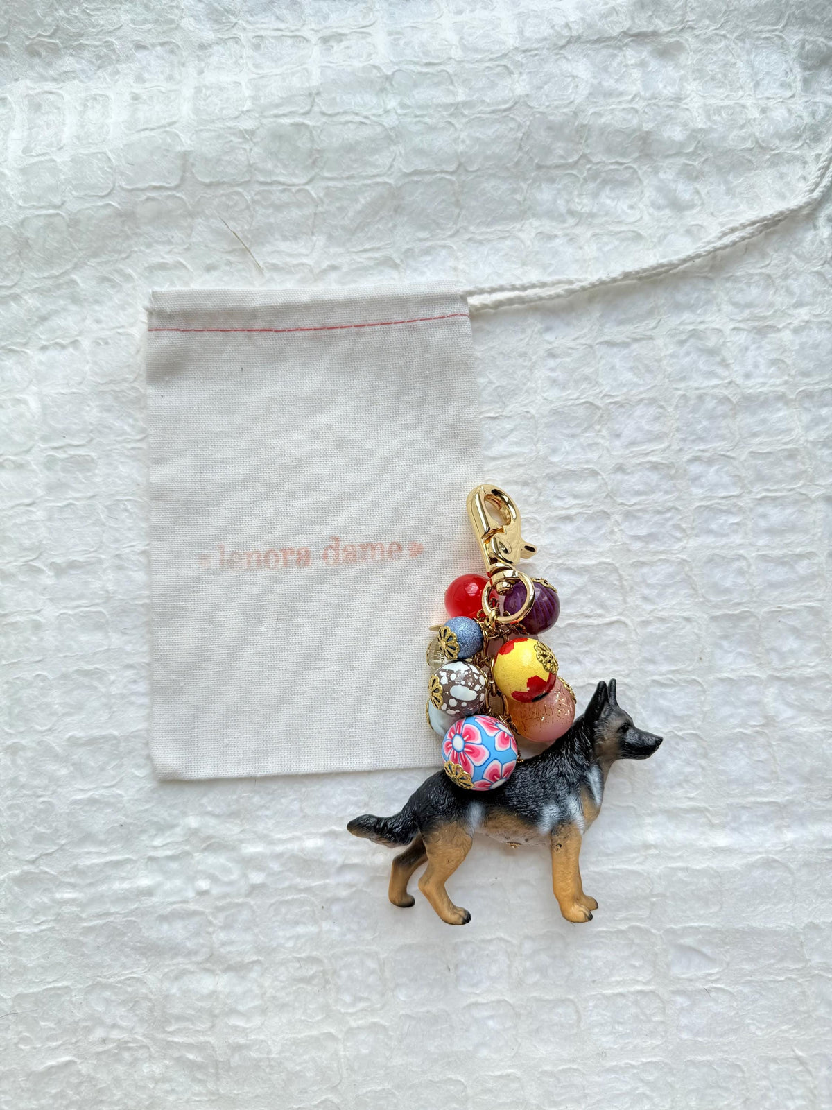 Lenora Dame German Shepherd Bag Charm
