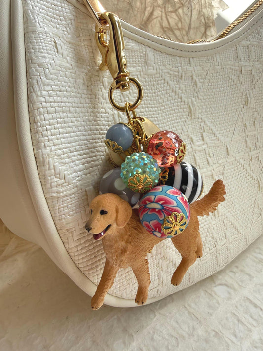 Lenora Dame Golden Retriever Bag Charm
