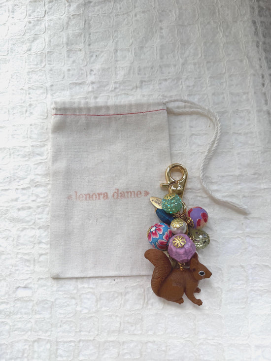 Lenora Dame Squirrel Bag Charm