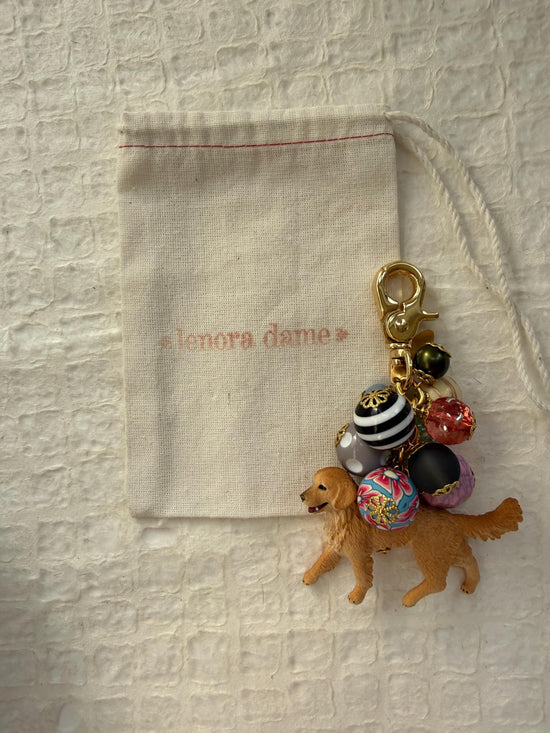 Lenora Dame Golden Retriever Bag Charm