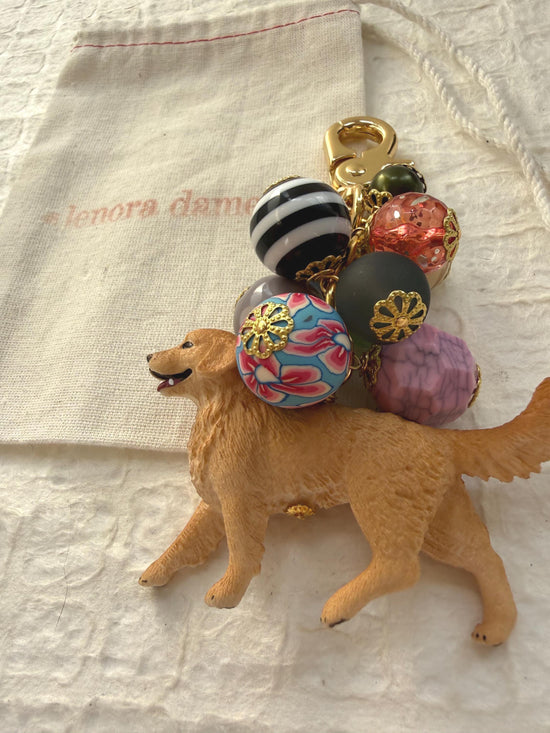 Lenora Dame Golden Retriever Bag Charm