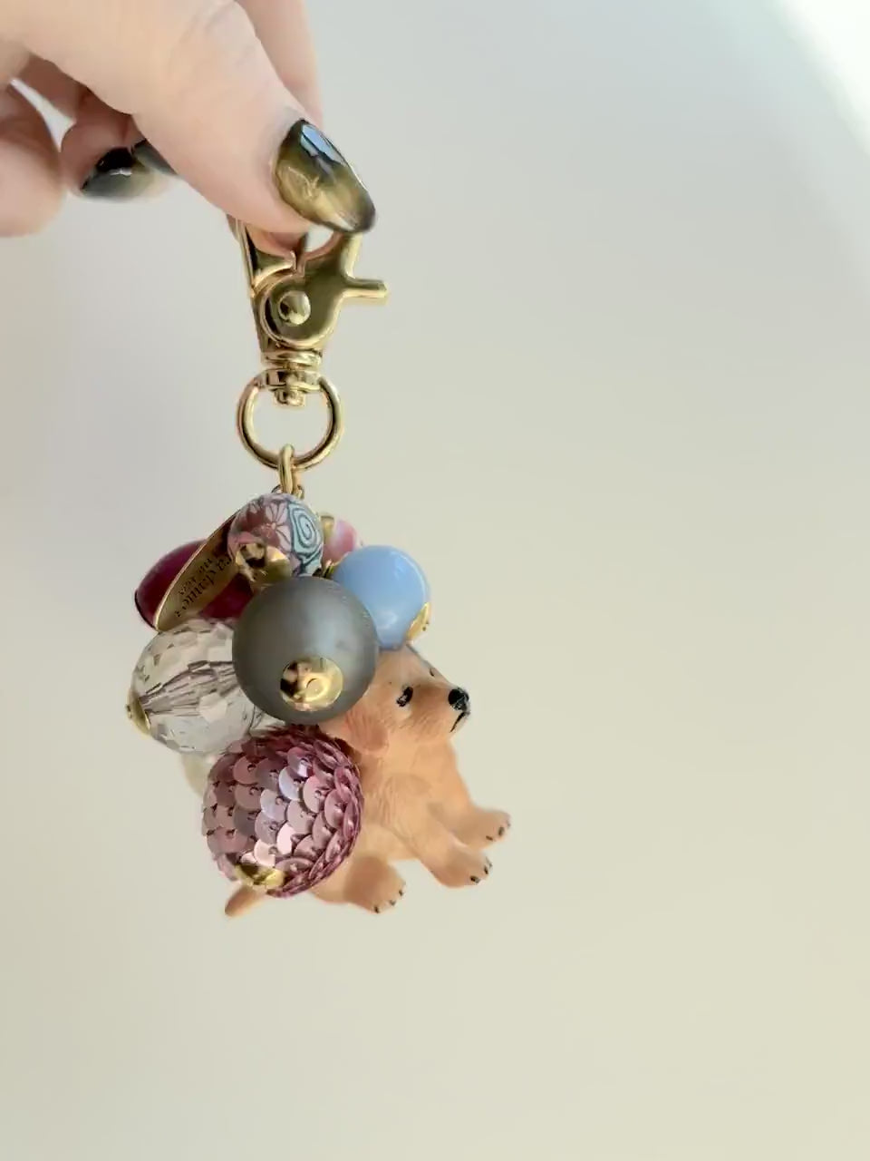 One-Of-A-Kind! Golden Retriever Puppy Bag Charm