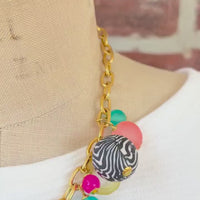 Lenora Dame Wooden Safari Animal Charm Necklace