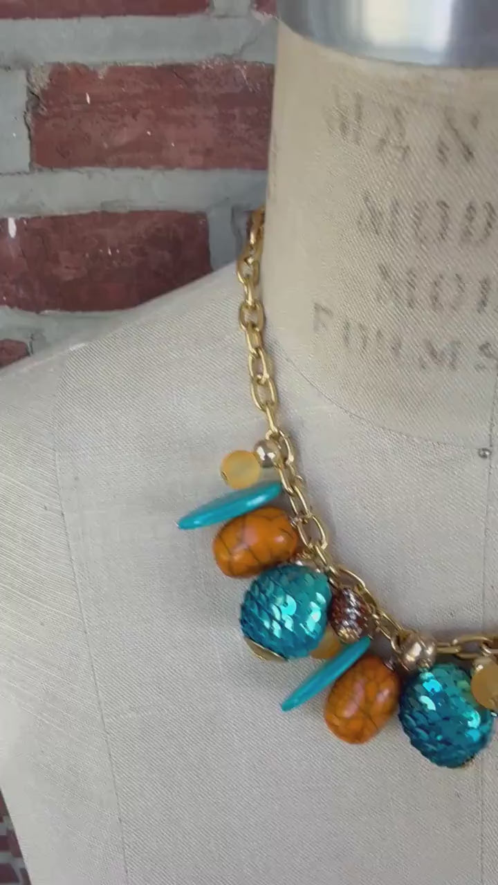 Lenora Dame Miami Football Bauble Necklace