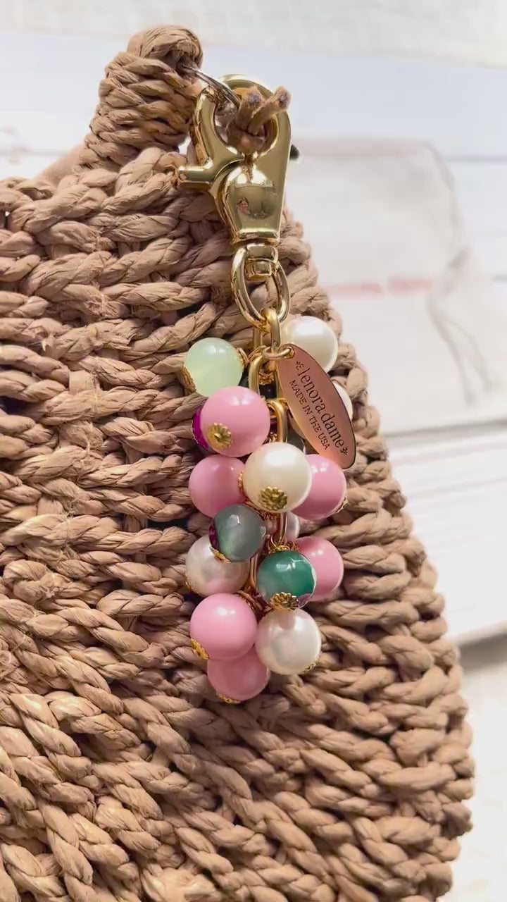 Lenora Dame Pearl and Agate Bag Charm