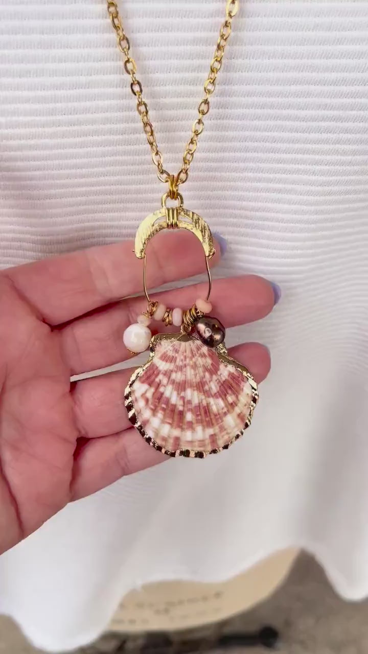 Lenora Dame One-Of-A-Kind Seashell Pendant Necklace