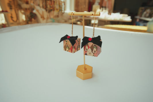 One-of-a-Kind Christmas Present Earrings - Large