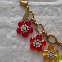 Lenora Dame Rainbow Flower Charm Bracelet