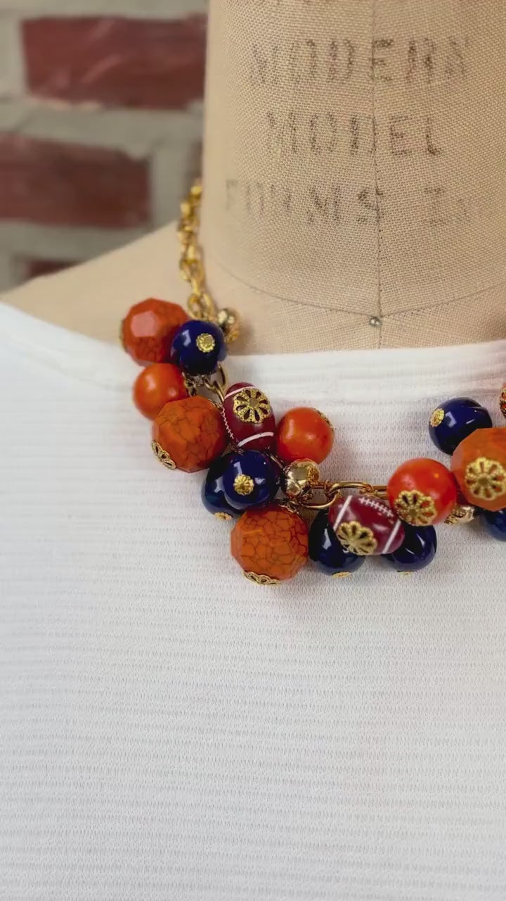 Chicago Football Bauble Necklace