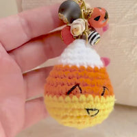 Lenora Dame Crochet Candy Corn Bag Charm