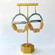 Folk Art Fortune Hoop Earrings