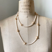 Blush Pearl Delicate Long Necklace