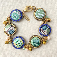 Folk Art Garden Link Bracelet