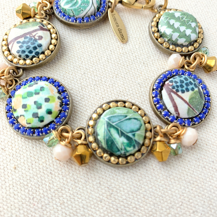 Folk Art Garden Link Bracelet