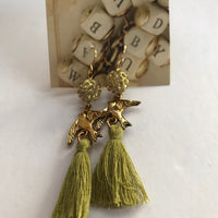 Lenora Dame Bird Tassel Earrings