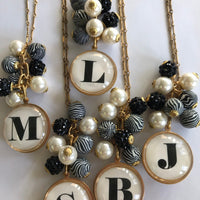 Lenora Dame Personalized Monogram Pendant Necklace - Monogram Options Available