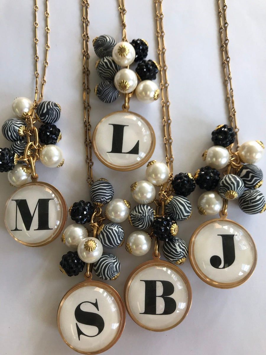 Lenora Dame Personalized Monogram Pendant Necklace - Monogram Options Available