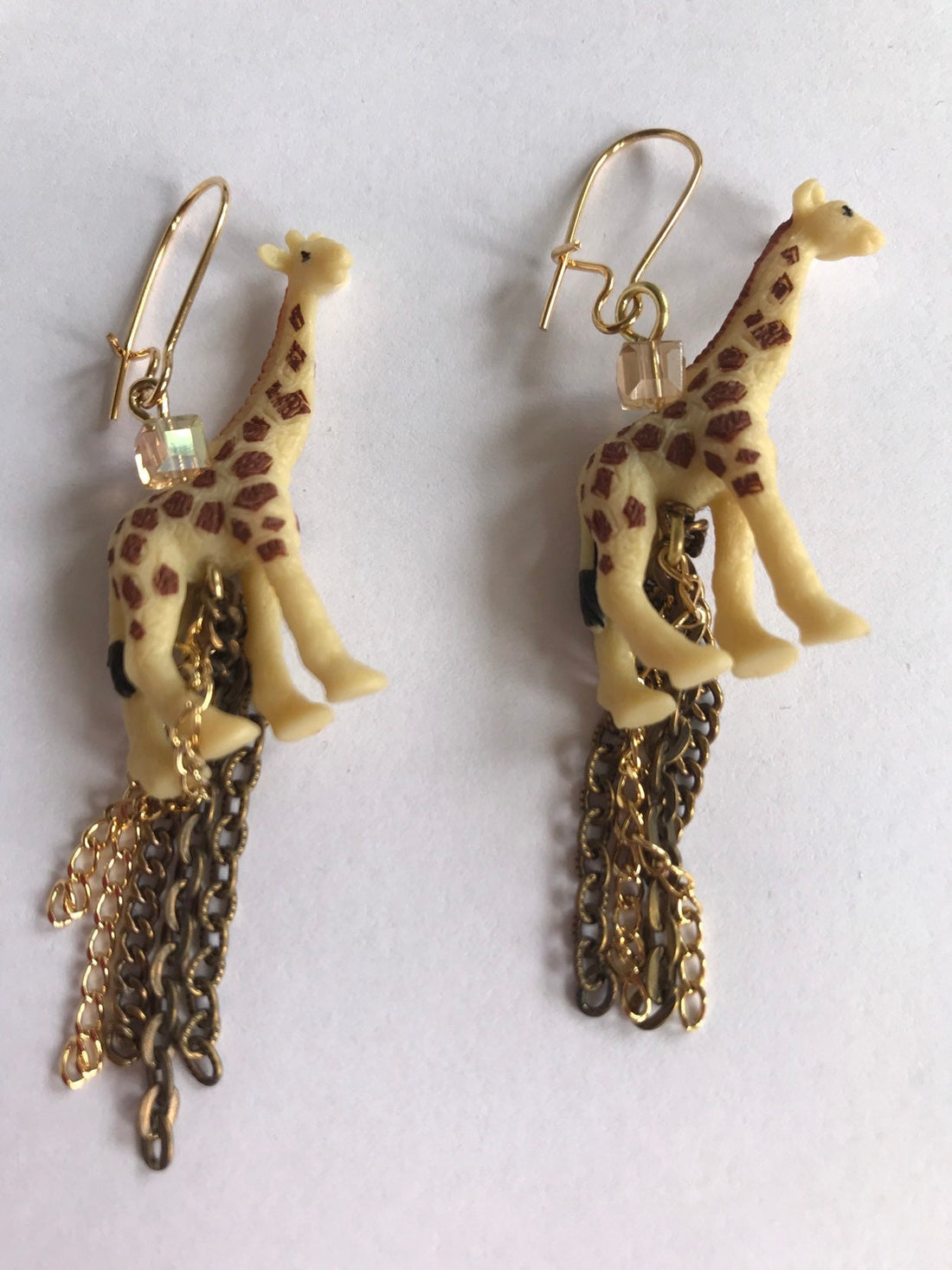 Lenora Dame Mini Giraffe Chain Tassel Earrings