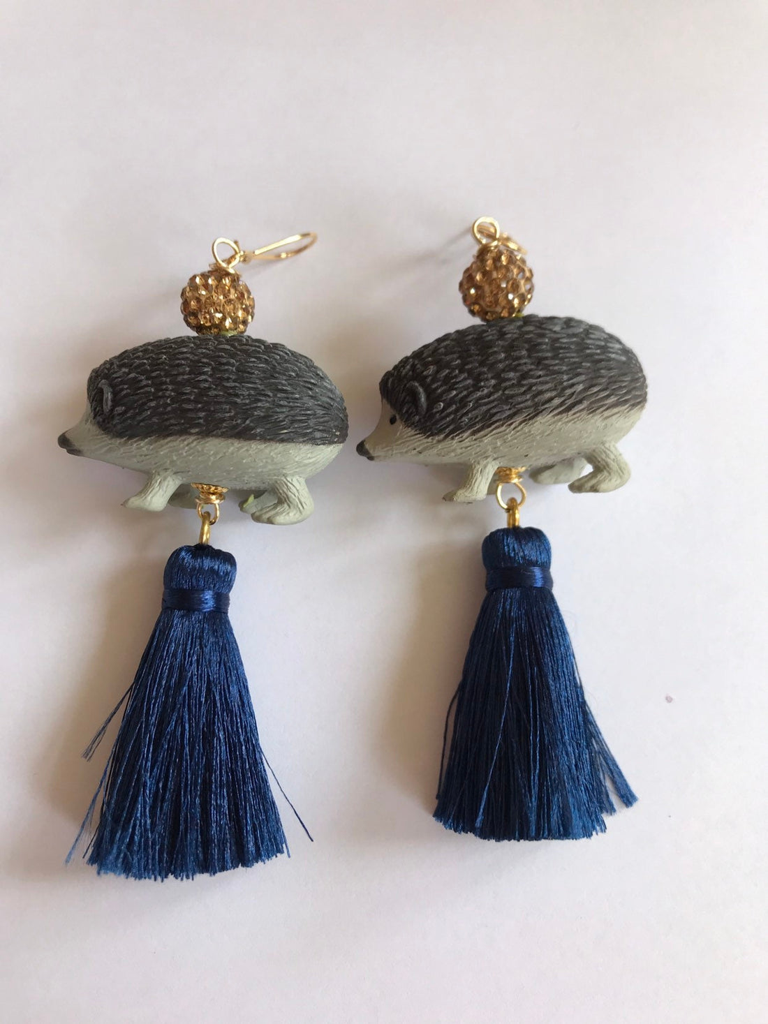 Lenora Dame Spiky Hedgehog Tassel Earrings