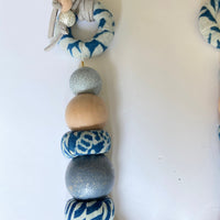 Lenora Dame Ikat Print Boho Necklace