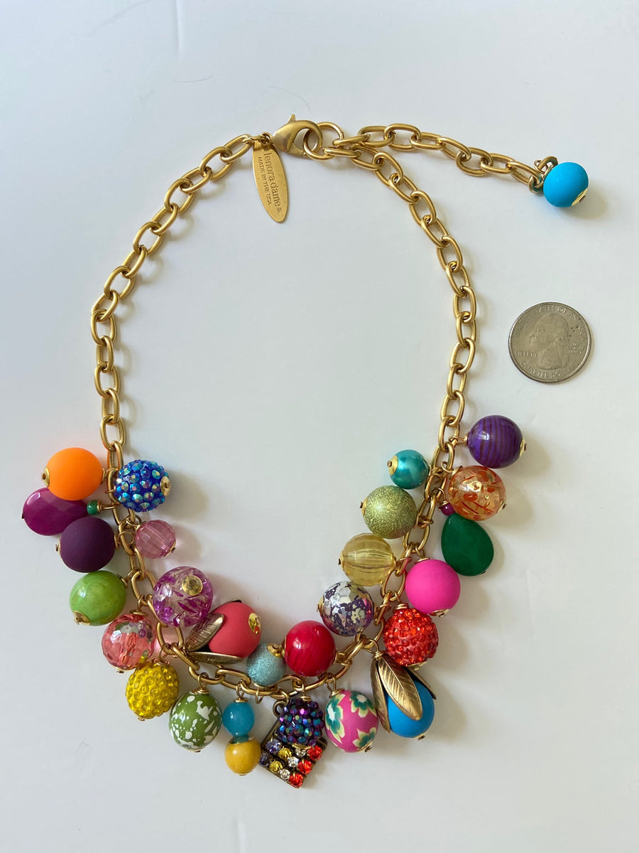 Lenora Dame Rainbow Charm Necklace