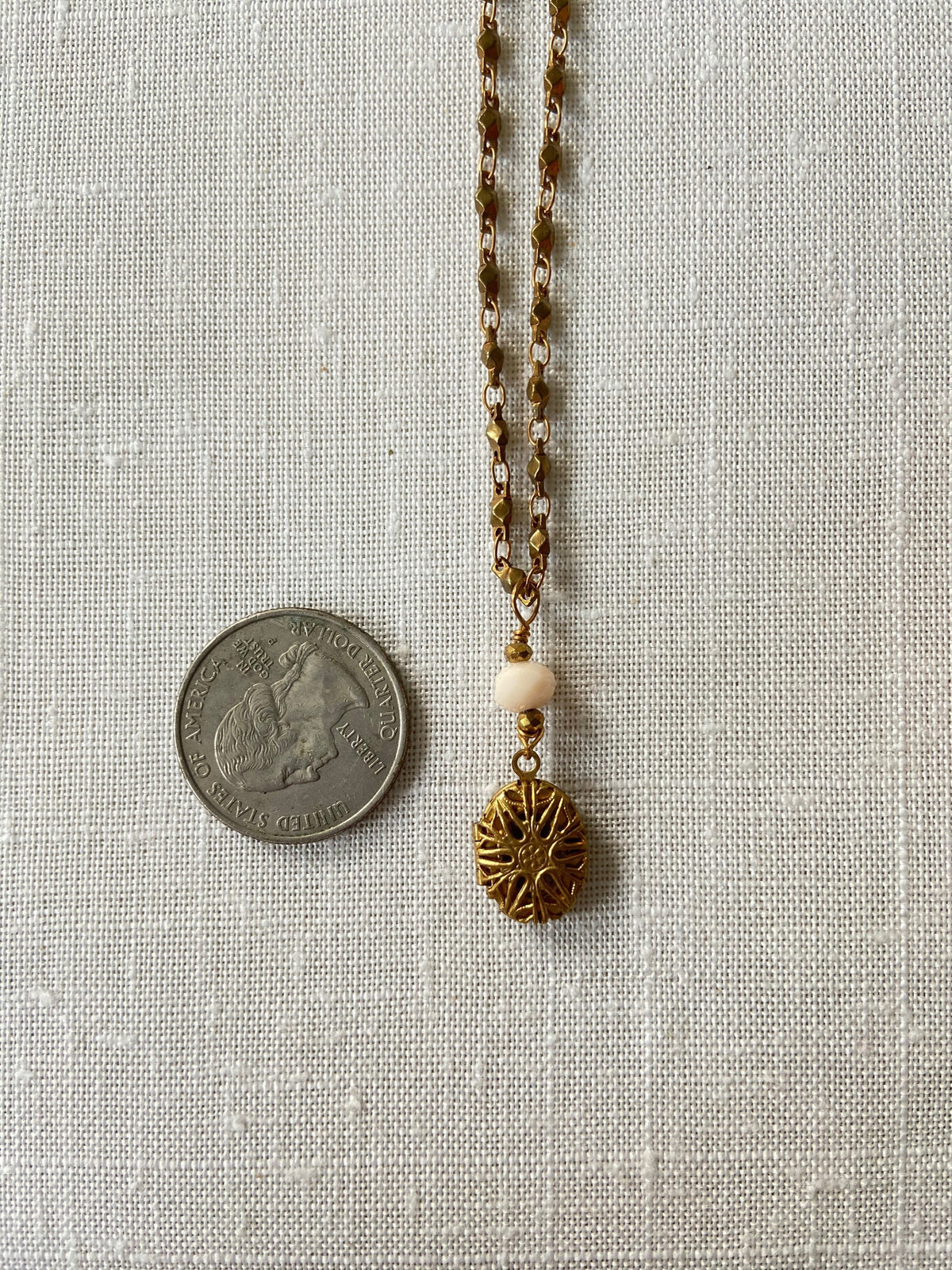 Lenora Dame Tiny Filigree Oval Locket
