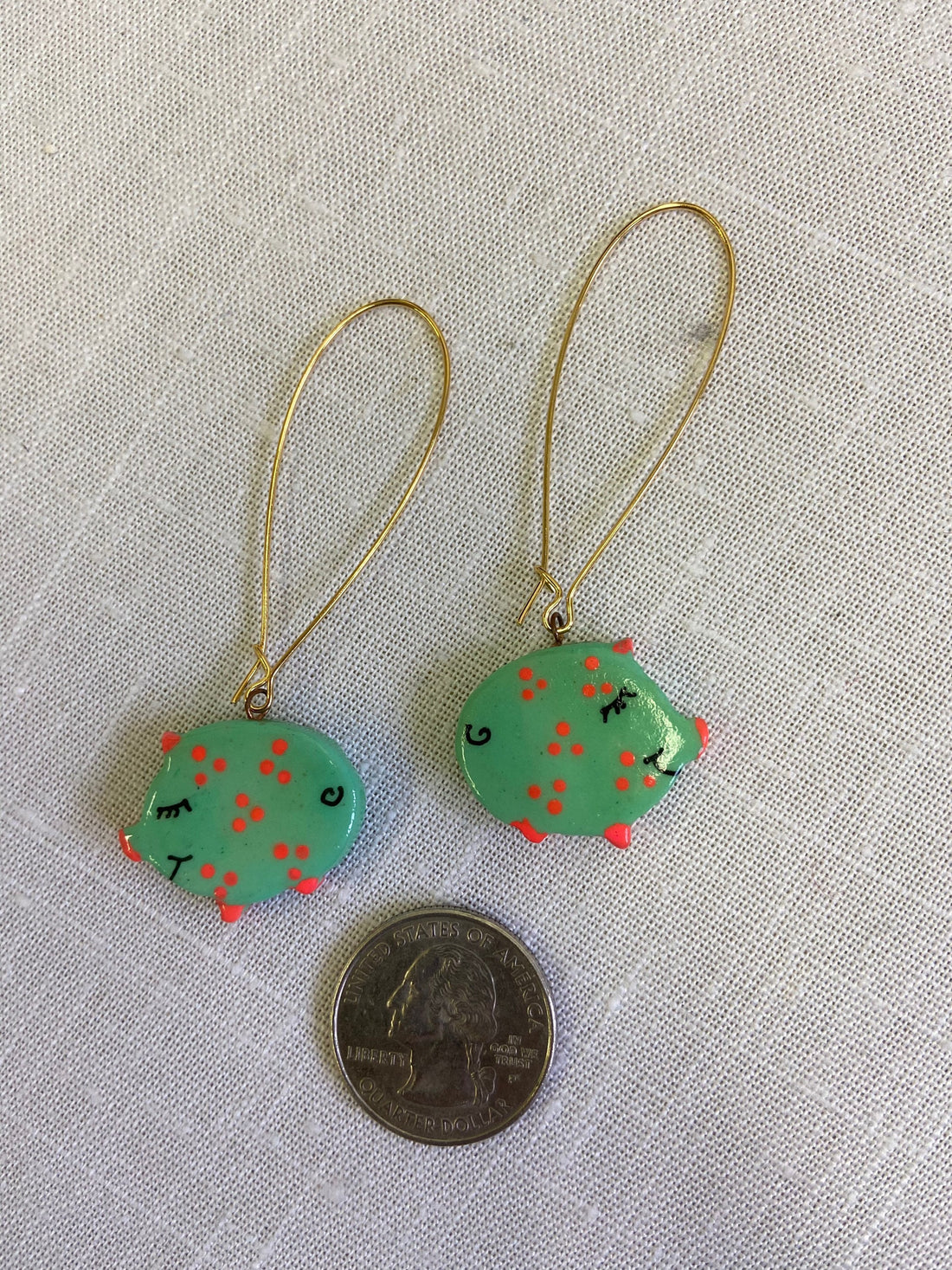 Lenora Dame Sunset Pig Earrings