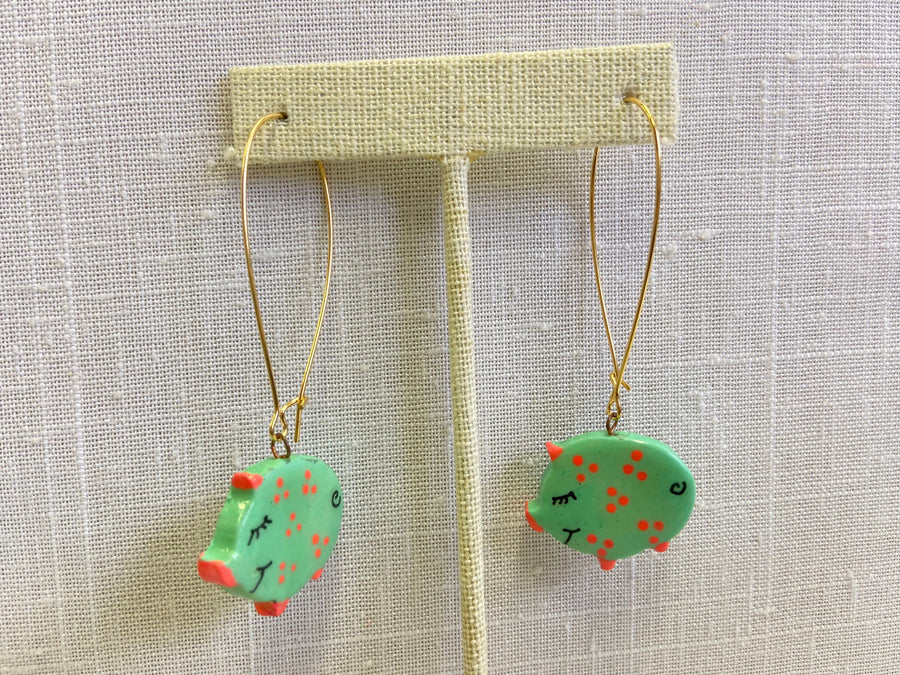 Lenora Dame Sunset Pig Earrings