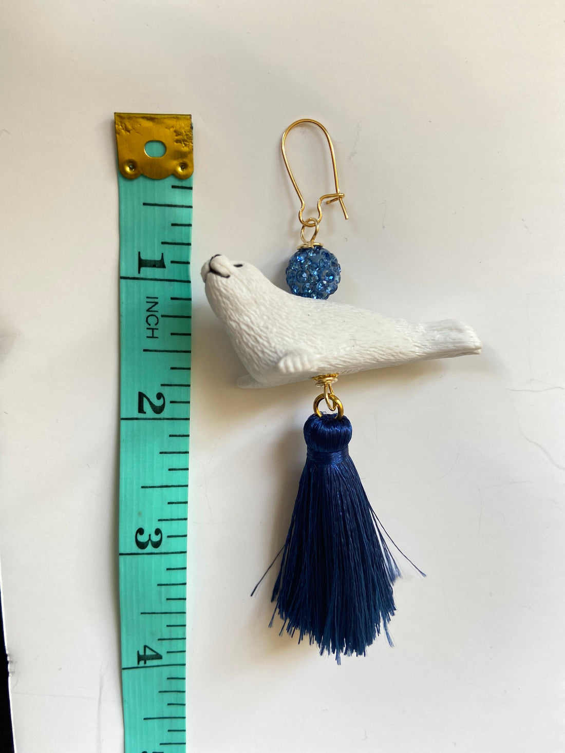 Lenora Dame Smiley Seal Tassel Earrings