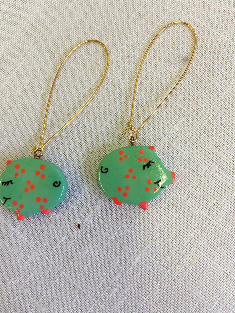 Lenora Dame Sunset Pig Earrings