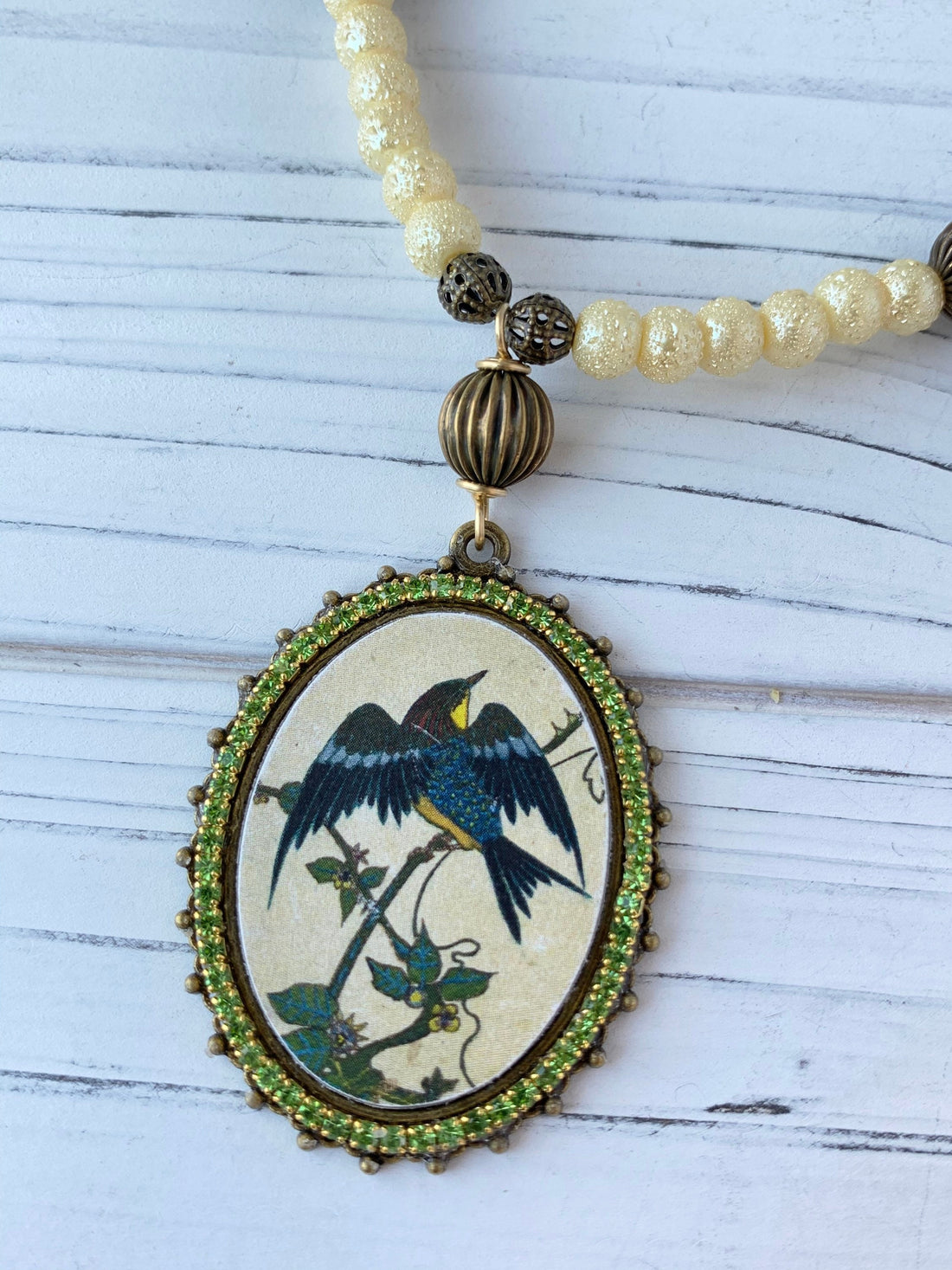 Lenora Dame  Nightshade Warbler Pendant