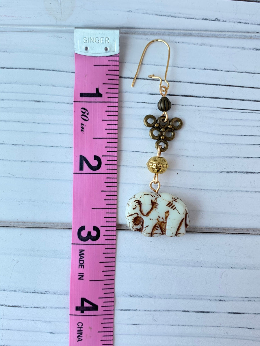 Lenora Dame Strength & Wisdom Elephant Earrings