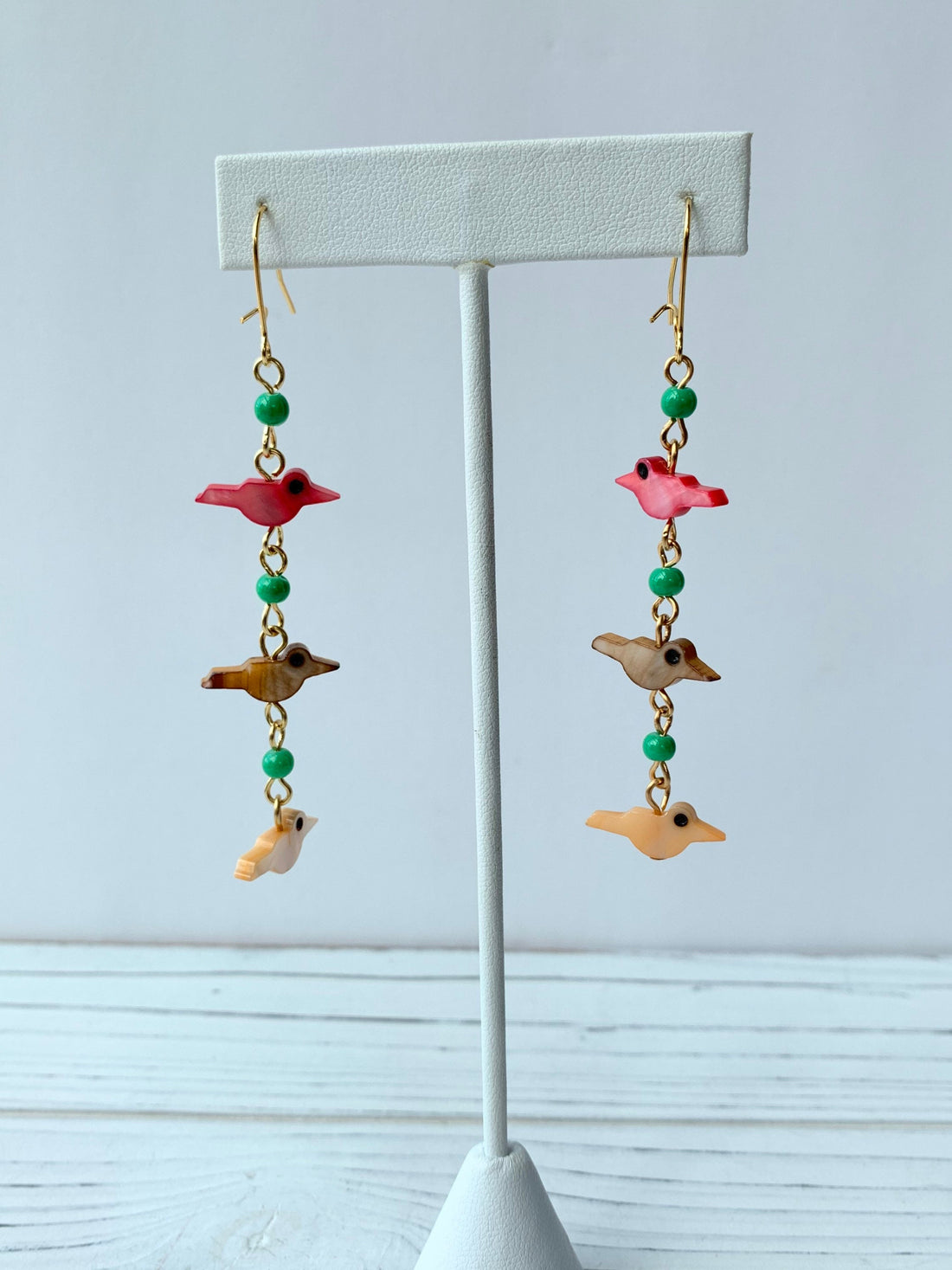 Lenora Dame Birds On A Wire Earrings in Mint