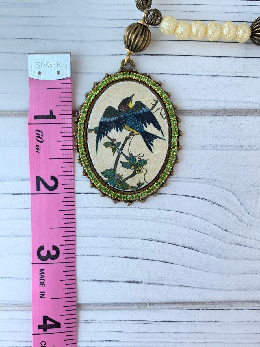 Lenora Dame  Nightshade Warbler Pendant