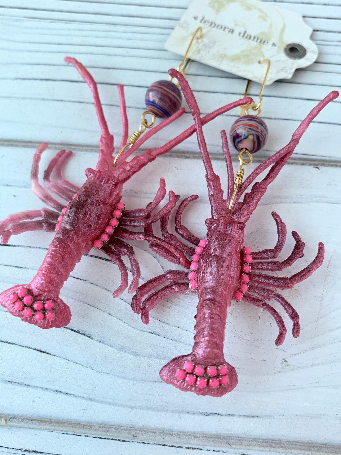 Lenora Dame Lady Crawfish Earrings