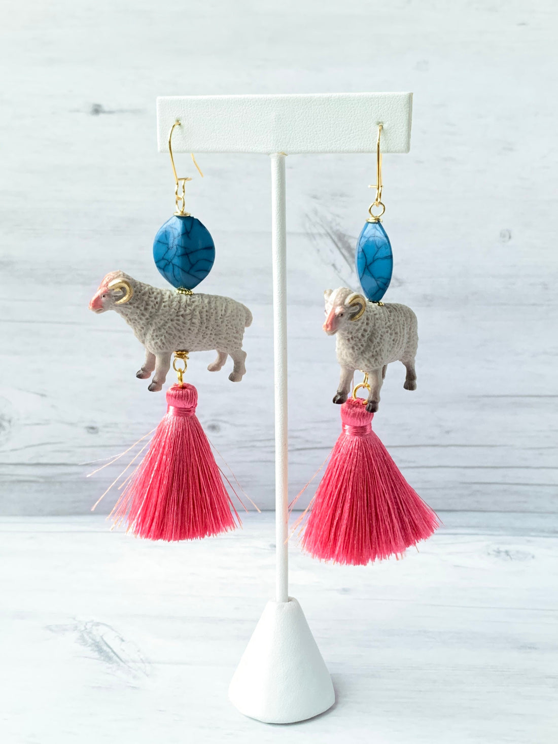 Lenora Dame Bashful Ram Tassel Earrings