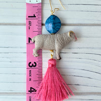 Lenora Dame Bashful Ram Tassel Earrings