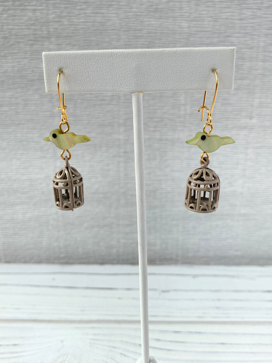 LAST FEW! Lenora Dame La Cage Earrings in Mint