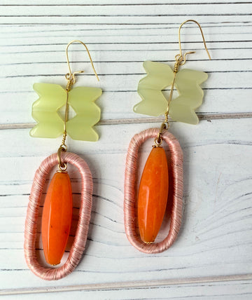 Lenora Dame Peas and Carrots Statement Earrings