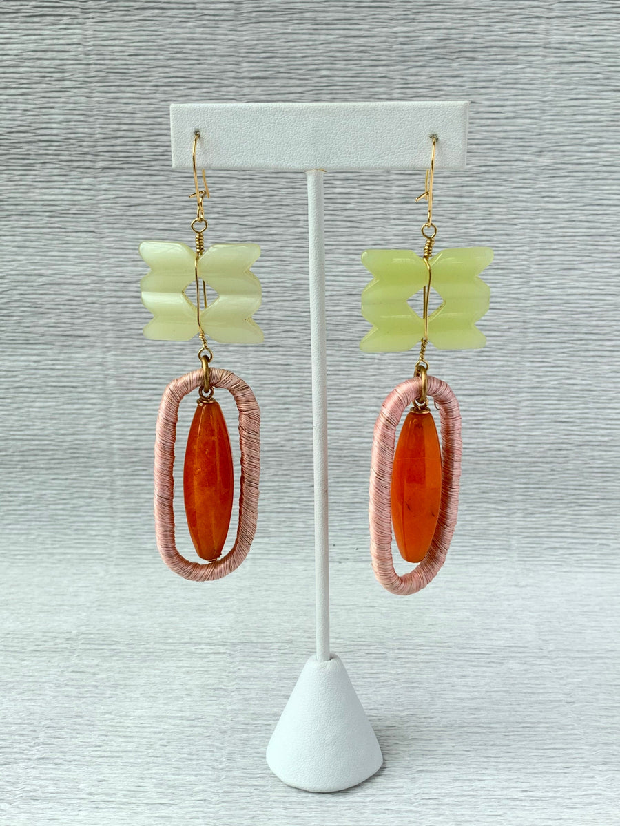 Lenora Dame Peas and Carrots Statement Earrings