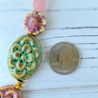 Lenora Dame Mother Earth Necklace in Raspberry