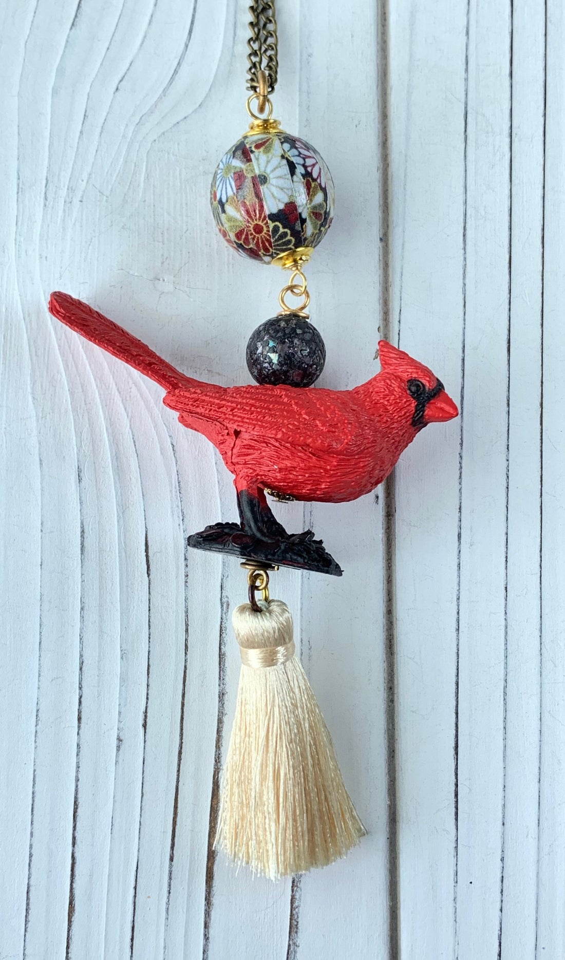 Lenora Dame Casper the Cardinal Pendant Necklace