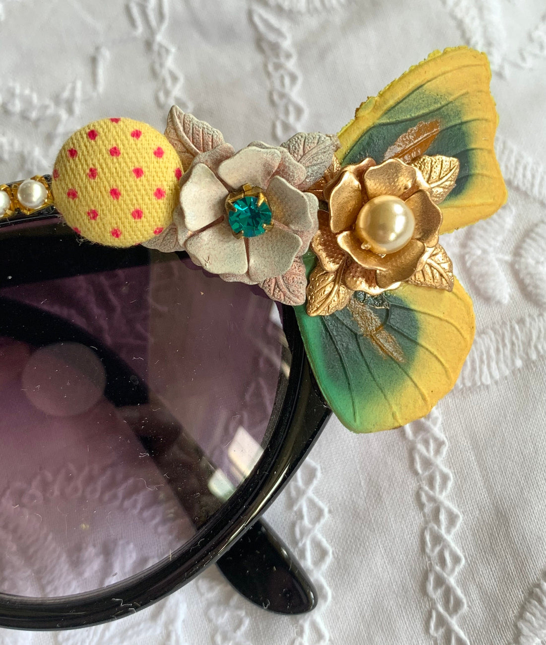 Lenora Dame Christina Sunnies Embellished Sunglasses