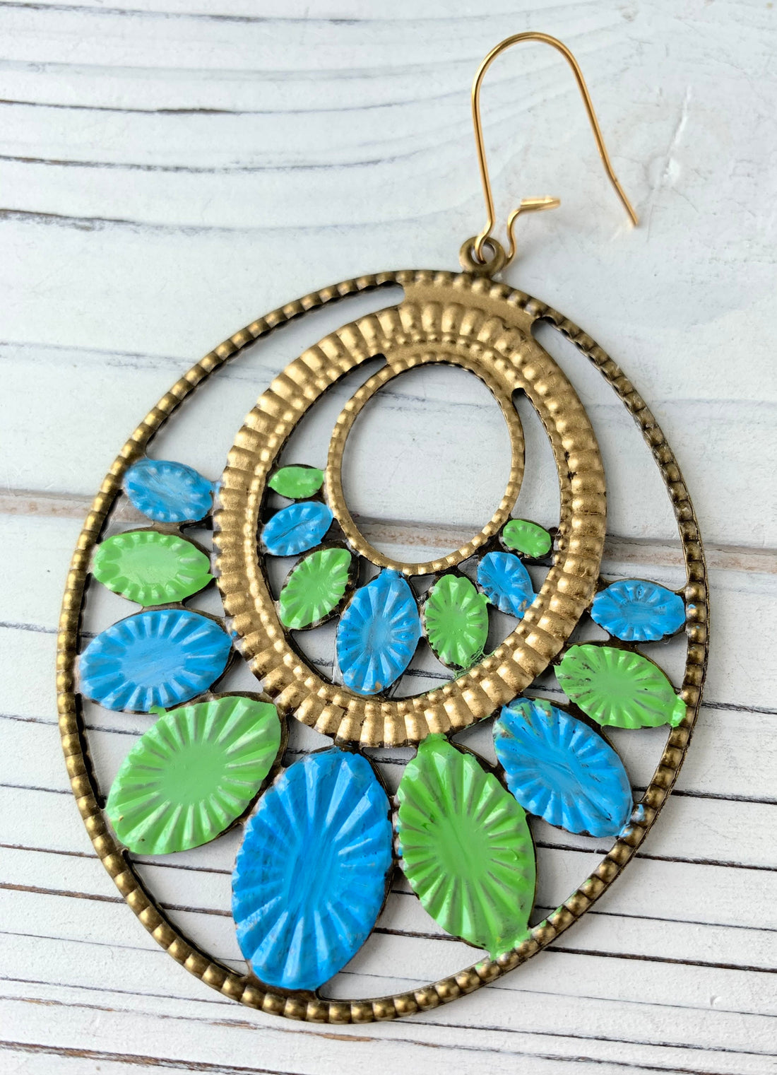 Lenora Dame Bombay Earrings in Aloe