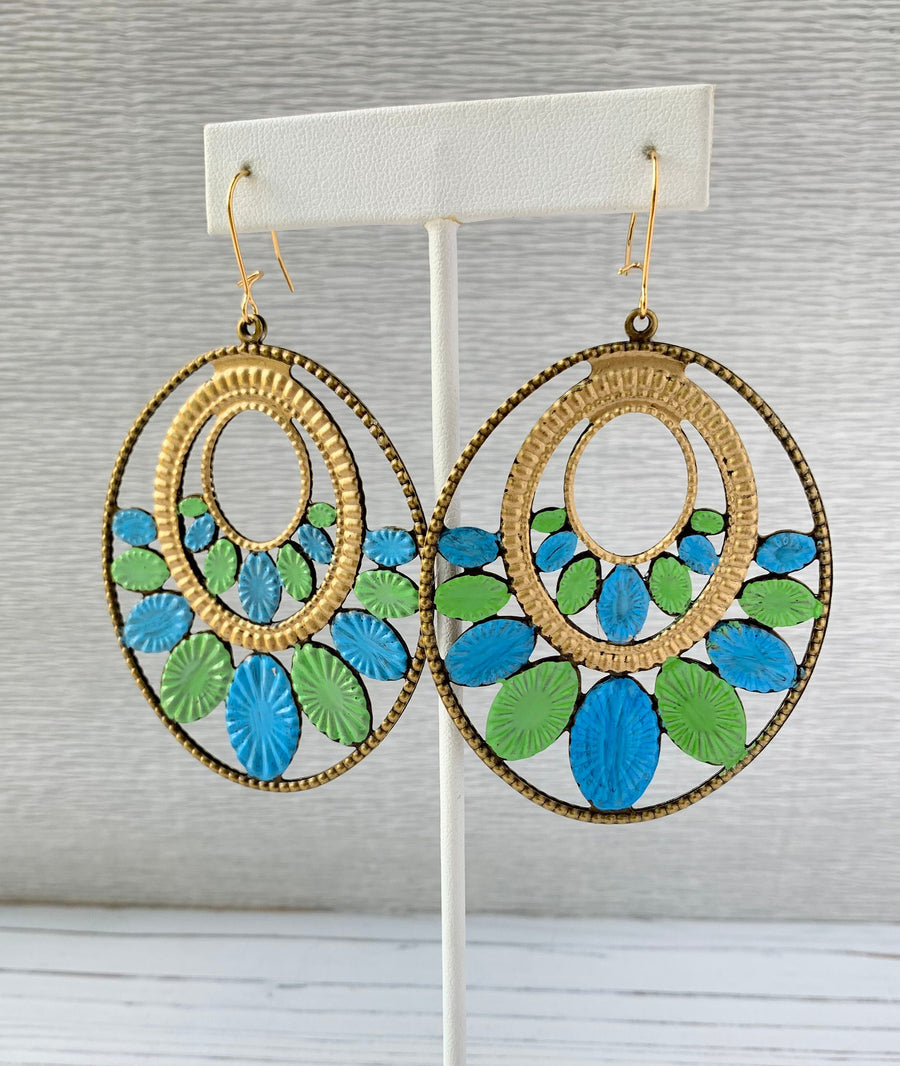 Lenora Dame Bombay Earrings in Aloe