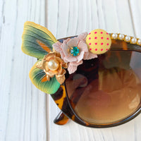 Lenora Dame Beatrice Embellished Designer Sunglasses