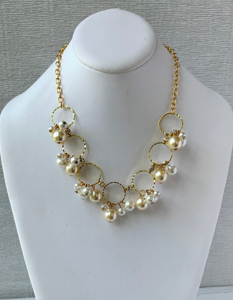 Lenora Dame Pearl + Circles Classic Necklace