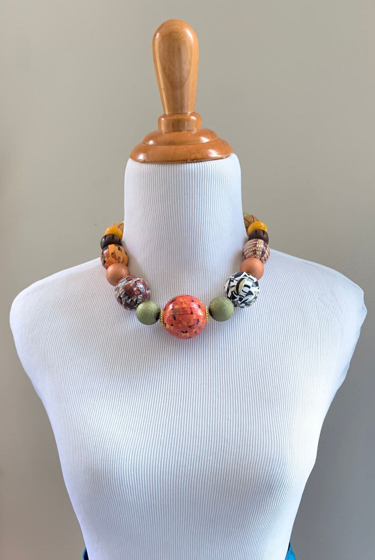 Lenora Dame - Give Thanks Queen Mum Statement Necklace - Fall Jewelry